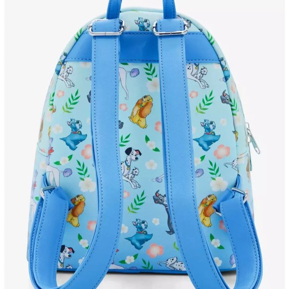 Loungefly Disney Dogs Mini Backpack Disney Dog Characters Floral Bag - Picture 3 of 5